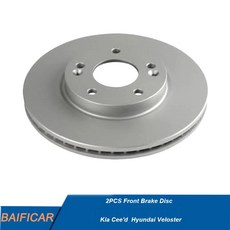 Baificar-최신 정품 앞 브레이크 디스크 517122V000 51712-2V000 기아 씨드 현대 벨로스터용 2 피스, 2개