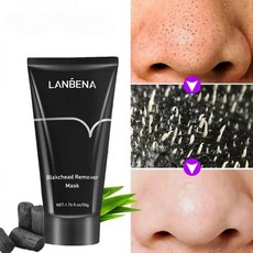 LANBENA 블랙 마스크 블랙헤드 리무버 코 페이스 케어 머드 트리트먼트 필오프 모공 스트립 스킨 오일 컨트롤