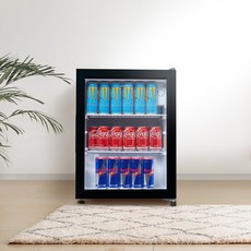 더함 64L 소형 음료 냉장고 원룸 R064D1-GI1NM 직접냉각 저소음 쇼케이스 술 냉장고