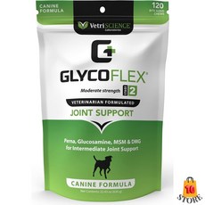 VetriScience Glycoflex2 강아지관절약 치킨맛 120츄, 120 츄, 2개 - 글라이코플렉스