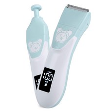bheadcat usb 충전식 전기 아기 헤어 클리퍼 어린이위한 무선 헤어 트리머 아기 네일 파일 전기 네일 트리머 매니큐어 세트 안전한 가정용 헤어 커팅 키트 내장 배터리, One Color, One Size