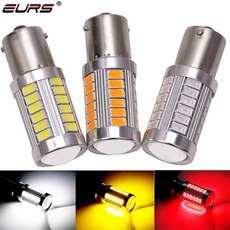 1157 1156 7440 노란색 BA15S T20 7443 빨간색 12V 33SMD 전구 PY21W 방향 후진 LED 용 주차 P21/5W 브레이크 지시등 자동차 1PCS BAY