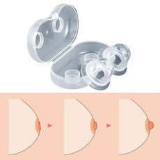 함몰유두 교정기 실리콘 흡인기 풀러 수축 펌프 빨판 마사지기 교정기 휴대용 여성 교정 엄마 건강 관리, 1개