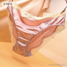 여성 팬티 헴 솔리드 쿨링 얇은 실키 누드 느낌 로우 레이스 백 힙 속건 팬티 뉴타임즈 K939O447