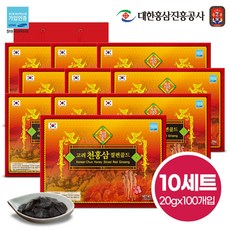 명기삼 고려 천홍삼절편 골드 + 쇼핑백, 20g, 10개