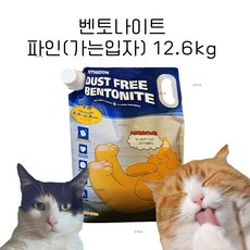  대용량 먼지제로 위생 벤토나이트 고양이 모래 파인 가는 입자 12.6kg 사막화 방지, 모래 파인 (12.6kg) 1개입 가는입자 