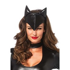 Leg Avenue Women's Feline Femme Fatale mask Black One Size Leg Avenue 여성용 펠린 팜므파탈 마스크 가면 블랙 원 사이