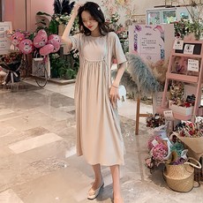 [해외 직송]뉴타임즈 원피스 임부복 임부 여름 원피스 여름 패션 나시 스커트 선녀 초선 여름 투피스엄마 XZ13 A8