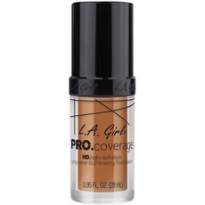 L.A. Girl Pro Coverage Liquid Foundation 웜 카라멜 0.95 Fl Oz, 1