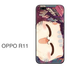 휴대폰쿨링패드 고양이 oppo커플용품 oppor15/r9s핸드폰케이스 r11떨어트림방지 plus남녀공용 k1/r17/r9/r11s, 기본, T02-OppoR17Pro-스마일 고양이