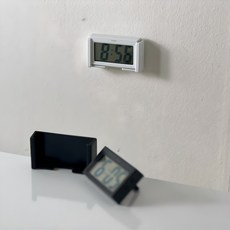다위드 욕실 시계 화장실 벽 붙이는 안방 미니 무소음, 화이트 화이트