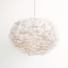 슈에뜨 인테리어 구스 깃털 펜던트 조명, LED 전구 8W (주광색) 1개 포함, 화이트 소 400파이