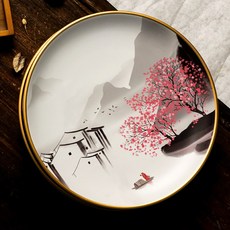 ROSEMADDER 거실 주방 트레이 접시 인테리어 유럽식 장식접시 미국식 도자기 좌판식, 추억의 강남D접시 배달대