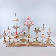 라운드 케이크 스탠드 플레이트 페데 스탈 디저트 홀더 웨딩 생일 파티, 4. 12pcs in set, 1개