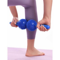 스파이키 트윈 폼 롤러 스트레칭 정강이 스토브 고슴도치 근육 이완 운동 기구 스틱 마사지 기 파이브 볼