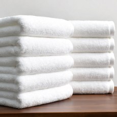 타월리스트 40수 170g 프레스토 무형광 호텔수건, 밀크화이트, 10장