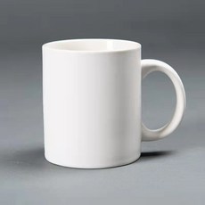 ins 북유럽풍 머그컵 나무 손잡이 도자기컵 창의 사무실 커피컵 물컵 커플컵 DIYlogo, 흰 잔, 301-400ml, 1개