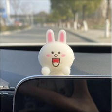 발통마켓 오토바이 번호판 인형 스쿠터 스티커 사이드미러 피규어, 1개, 토끼