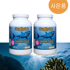 캐나다 퀄리티랩 샤크골드 750mg 500캡슐 관절 영양제 상어 연골 +사은품 메이플캔디, 2개, 500정
