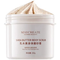 여성용 바디 스크럽 큐트 러브 시어 버터 엑스 폴리 에이 팅 바디 스크럽 을 공급하는 에센셜 바디 케어를위한 모이스춰 라이징 및 엑스