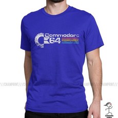 남성 티셔츠 레트로 코모도어 64 빈티지 퓨어 코튼 반팔 C64 아미가 컴퓨터 괴짜 머저리 티셔츠 O 넥 탑스 선물 아이디어