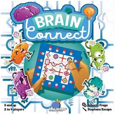 Blue Orange Brain Connect 멀티 플레이어 퍼즐 레이스 카드 게임 (8 세 이상) (최대 4 인), 단일옵션
