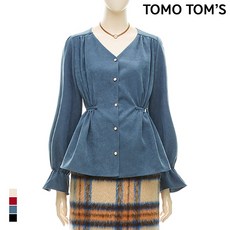 [토모톰스] V넥셔링진주블라우스_T0W1BL5180