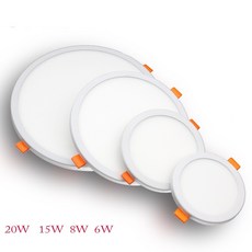 새로운 디자인 Led 패널 빛 6w 8w 15w 20w 쉬운 설치 얇은 라운드 패널 램프 AC85-265V, 01 WHITE_03 15w, 1개
