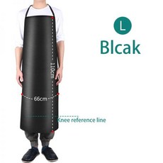 방수 내유성 가죽 앞치마 수산 확대 PU 두꺼운 주방 수통 레스토랑 노동 보호 가전 제품, BK L 110x66cm, 1개