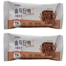 뉴트리그램 솔직단백 크런치 단백질바 더블초코, 40g, 6개