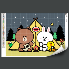 라인프렌즈보석십자수