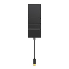 QDY 유형-C to Rj45 HDMI 4K SD Hub 7 in 1 Gigabit Ethernet Dock PD for Macbook, 검정
