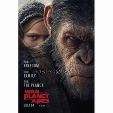 영화포스터(One sheet) 60X89cm - 혹성탈출: 종의전쟁 War for the Planet of Apes (Advance B)