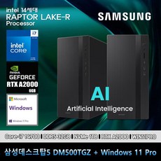삼성데스크탑5 14세대 i7 컴퓨터 DM500TGZ-Zi7ADT-RTX A2000+11PRO(i7-14700/32GB/SSD1TB/RTX A2000/11PRO), 32GB