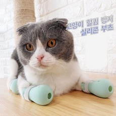 [KT알파쇼핑]고양이 할큄 방지 실리콘 부츠 (W41E437), 1개, 본상품선택