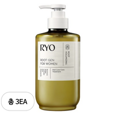 려 여성용 루트젠 단백질 트리트먼트 베르가못 앤 라벤더향, 3개, 515ml