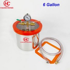 6 갤런 20L SS304 진공 챔버 28cm 40cm 가스 제거 챔버
