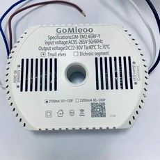 GM-TM2.4GRF-Y LED 지능형 전원 작동 8C7Bx2 스트립 AC95-265V DC22-30V 600-4500mA 앱 및 색상 디밍 조정, 04 2700MA - bx-y04