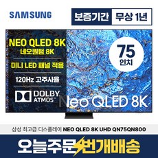 삼성 스마트TV 75인치 Neo QLED UHD 8K QN75QN800 미러링 넷플릭스 유튜브 4.2ch, 지방스탠드설치_