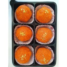 ** Motichoor Laddu ** sweet Balls India Food / 6ball / 러두 . 라두 인디아 쿠키 Laddu, 1개, 372g