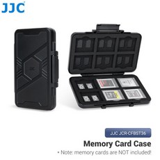 JJC XQD Cfexpress B 타입 메모리 카드 케이스 CF 마이크로 SD 방수 충격 방지 보관 정리함 36 슬롯, 1개