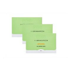 브링그린 쑥 한지 오일컨트롤 페이퍼 기름종이 70매 3개, 1개, 1개입