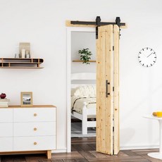 KABMOZ 48인치 x 84인치 이중 접이식 헛간 문 및 52인치 하드웨어 키트 포함 공간 절약형 디자인 - 가정의 미관을 향상시키는 프리미엄 문(48 * 84-52), 30"x84"-2 DOORS 미국직구