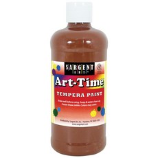 Sargent Art Brown Art-Time Tempera Paint 16oz 16 oz 사전트 아트 브라운 아트타임 템페라 페인트 16온스 16온스