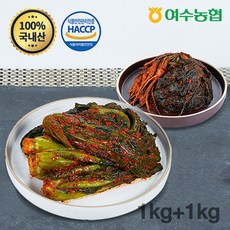 [여수농협] 여수돌산 갓김치1kg + 고들빼기1kg, 1세트, 2kg