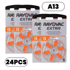 Auddifonos 보청기 배터리 A3 Rayovac 엑스트라 아연 에어 .45V 보청기 배터리 660 개, 한개옵션1, 24개