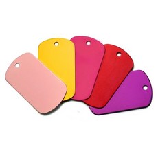  1000 개/몫 빈 알루미늄 애완 동물 ID 태그 펜 던 트 레이저 개/고양이 이름/로고/전화 번호 수 있습니다., 02 50 x 30 mm_01 Red, 02 50 x 30 mm_01 Red 