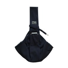 펫더월드 강아지 반려동물 슬링백 포대기 이동가방, 다크블루, 1개