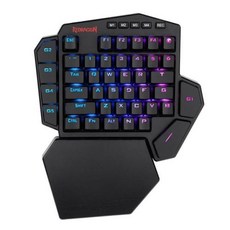 한손키보드 매크로 커스텀 REDRAGON DITI ELITE K585 RGB 42 키 24Ghz 무선 기계식 게이밍 키보드 블루 스위치 프로그래밍 가능 7 개