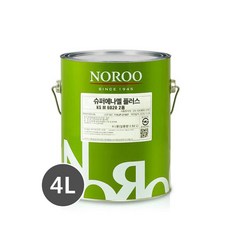 노루페인트 목재 철재용 유성페인트 슈퍼에나멜 플러스4L, 백색(유광)